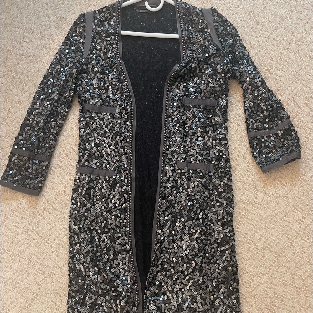 Rachel Zoe Black Lace Overlay Top